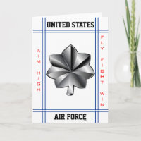 Air Force Lieutenant Colonel O-5 Lt Col Card