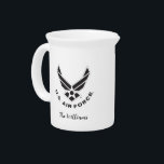 Air Force Logo - Black Beverage Pitcher<br><div class="desc">Show your support of the United States Air Force with these classic Us Air Force logos.</div>