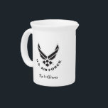 Air Force Logo - Black Beverage Pitcher<br><div class="desc">Show your support of the United States Air Force with these classic Us Air Force logos.</div>