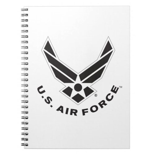 Air Force Logo _ Black Notebook