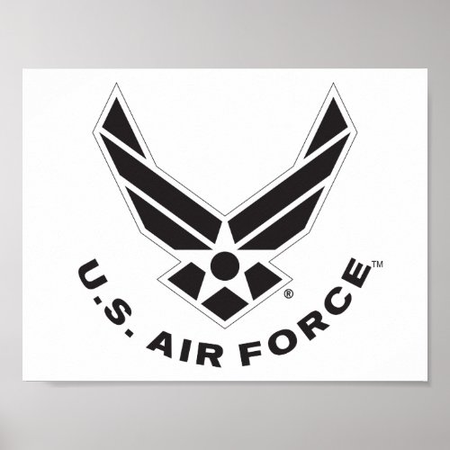 Air Force Logo _ Black Poster