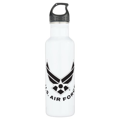 Air Force Logo _ Black Stainless Steel Water Bottle