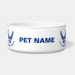 Air Force Logo - Blue Bowl<br><div class="desc">This design features the iconic Air Force logo set against a striking blue background. Its clean and patriotic look embodies the honor, pride, and tradition of the United States Air Force, making it ideal for showcasing support and appreciation for military service.</div>