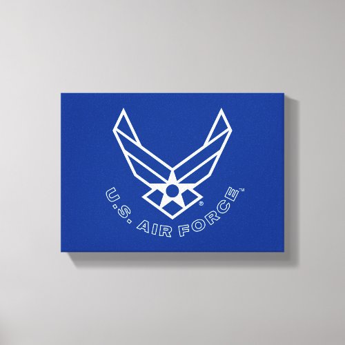 Air Force Logo _ Blue Canvas Print