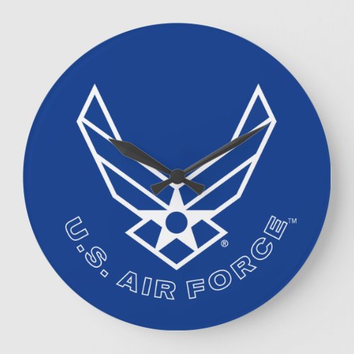 Air Force Logo _ Blue Large Clock