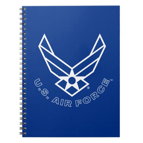 Air Force Logo _ Blue Notebook