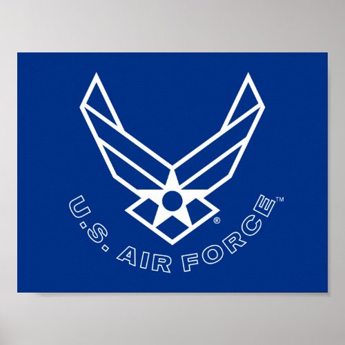 Air Force Logo _ Blue Poster