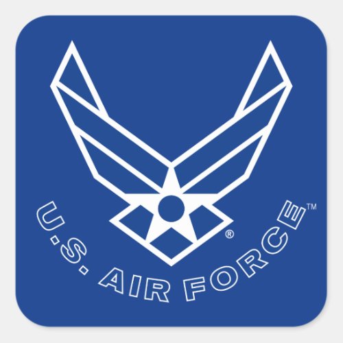 Air Force Logo _ Blue Square Sticker