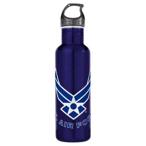 Air Force Logo _ Blue Stainless Steel Water Bottle