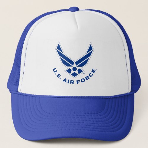 Air Force Logo _ Blue Trucker Hat