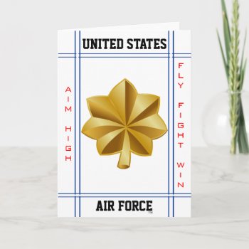 Air Force Major O-4 Maj Card by usairforce at Zazzle