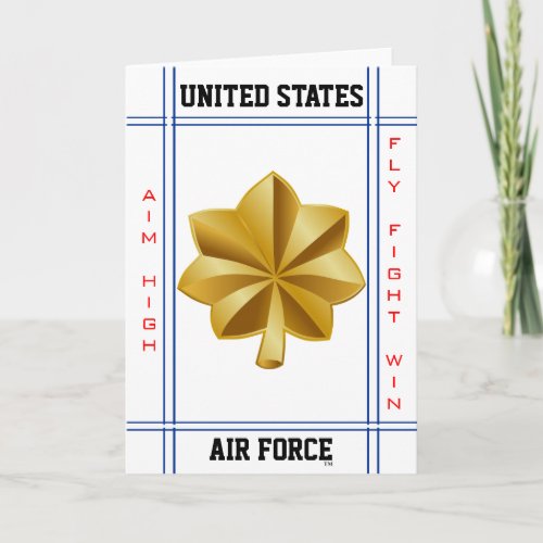 Air Force Major O_4 Maj Card