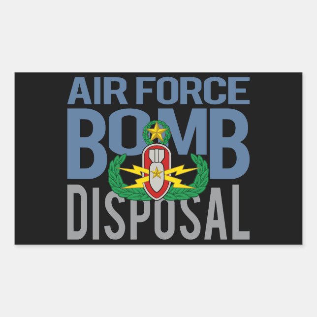 Air Force Master EOD Rectangular Sticker (Front)