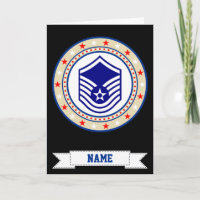 Air Force Master Sergeant MSgt E-7 Card