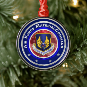 Air Force Materiel Command Customized Christmas Metal Ornament