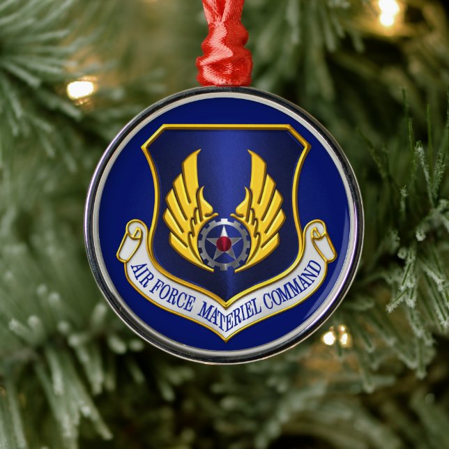 Air Force Materiel Command Customized Christmas Metal Ornament (Tree)