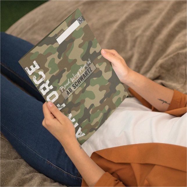 Air Force Mom Camouflage Basic Military Training Pocket Folder (Proud Air Force Airman Army Soldier Mom camouflage pocket folder binder basic military training bmt)