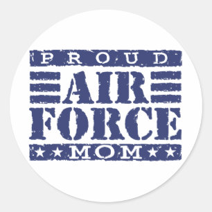 Air Force Mom Classic Round Sticker