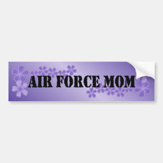 Air Force Mom Deep Lilac Hibiscus Bumper Sticker