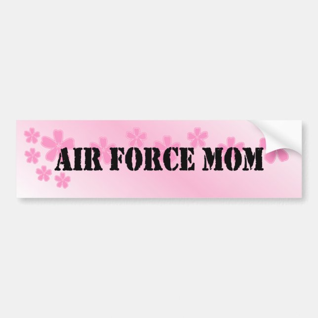 Air Force Mom Deep Pink Bumper Sticker (Front)