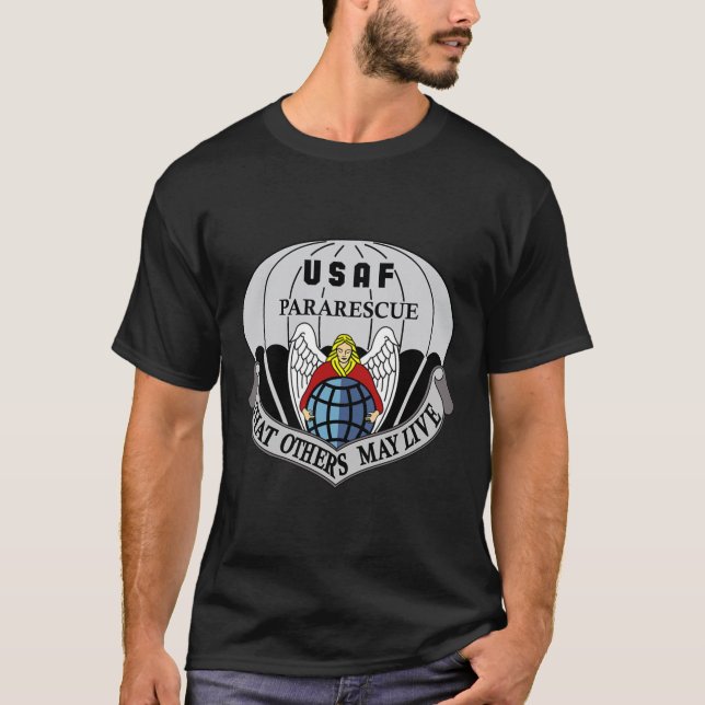 Air Force Pararescue Insignia PJ Military Veteran T-Shirt (Front)