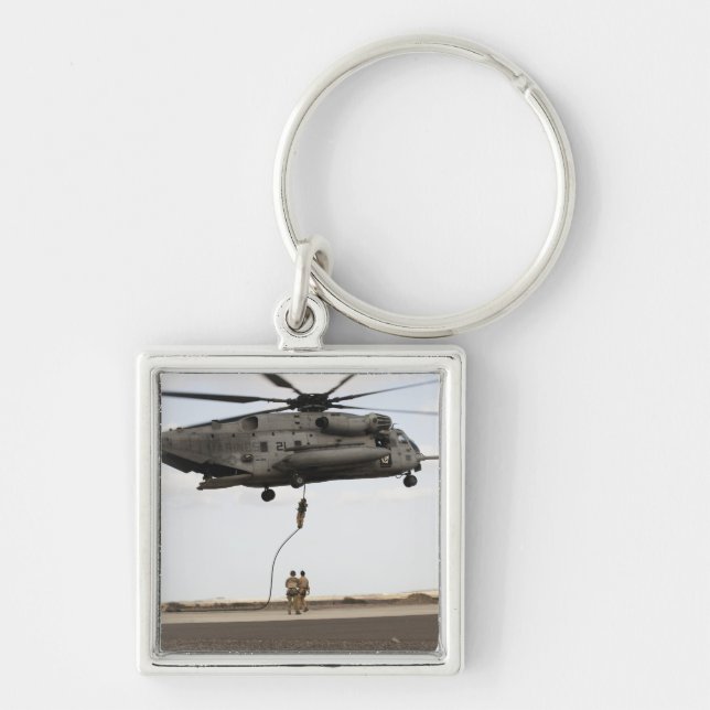 Air Force pararescuemen conduct a combat insert 3 Keychain (Front)