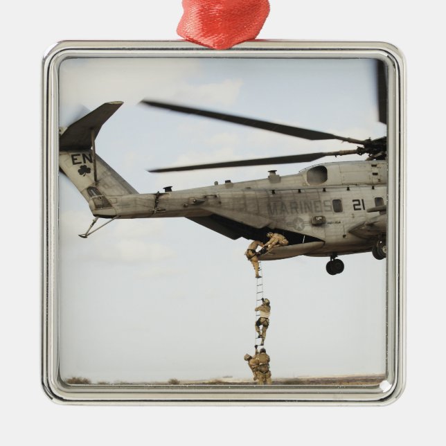 Air Force pararescuemen conduct a combat insert 4 Metal Ornament (Front)