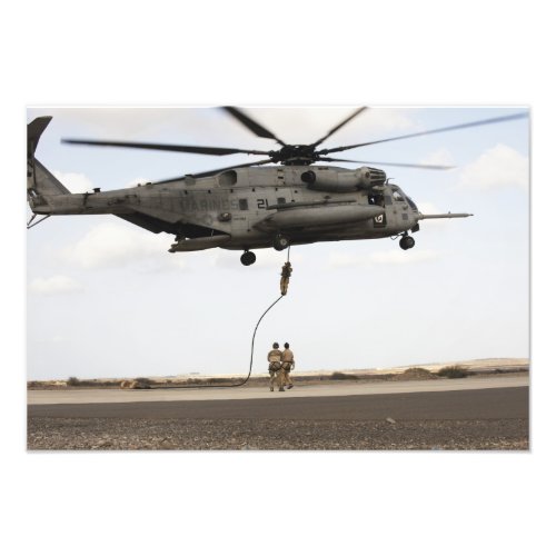 Air Force pararescuemen conduct a combat insert Photo Print