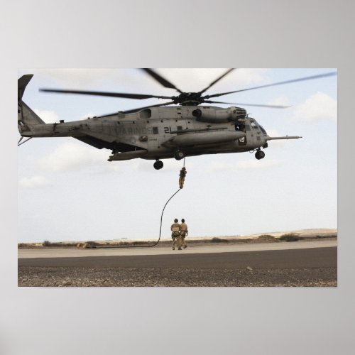 Air Force pararescuemen conduct a combat insert Poster