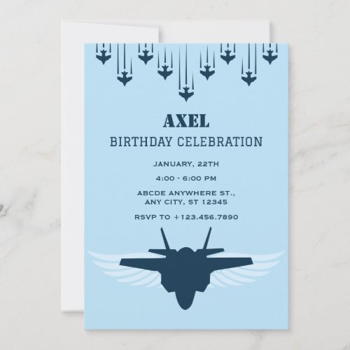 Air Force Pilot birthday Invitation