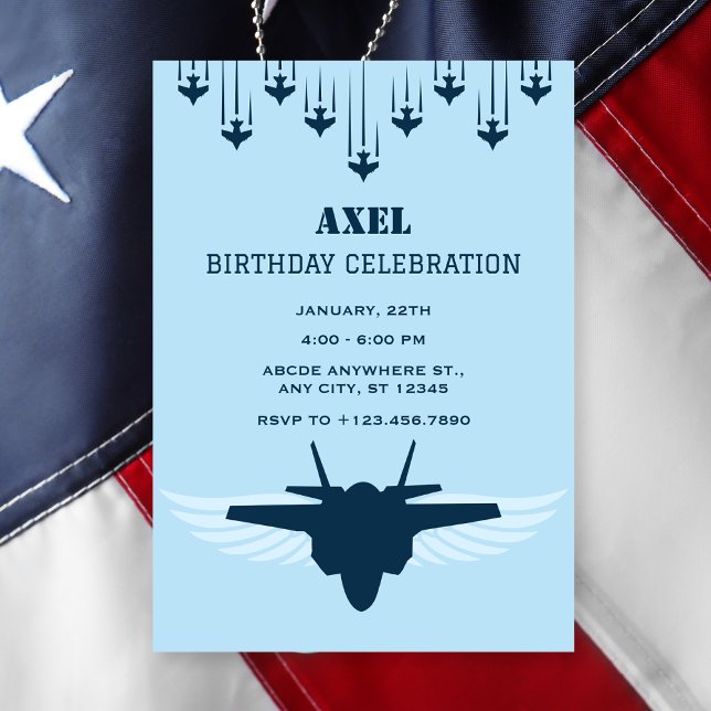 Air Force Pilot birthday Invitation (Creator Uploaded)