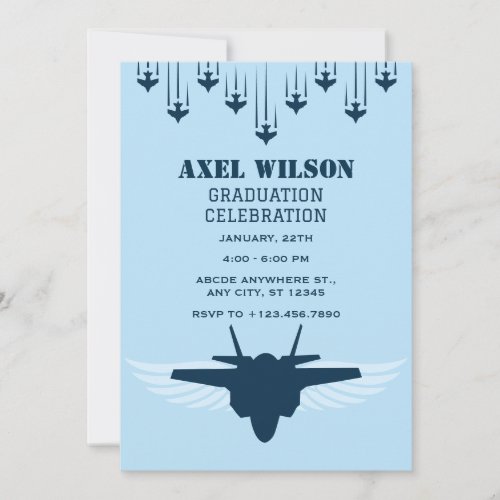 Air Force Pilot graduation Invitation