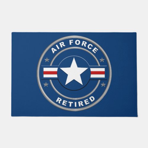Air Force Retired Veteran Door Mat