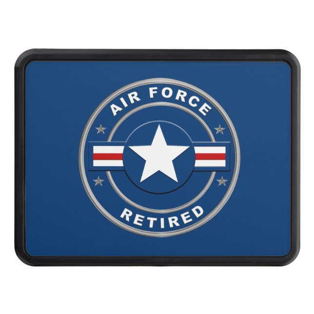 Air Force Retired Veteran Hitch Cover (Front)