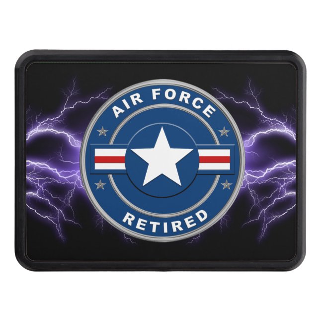 Air Force Retired Veteran Hitch Cover (Front)
