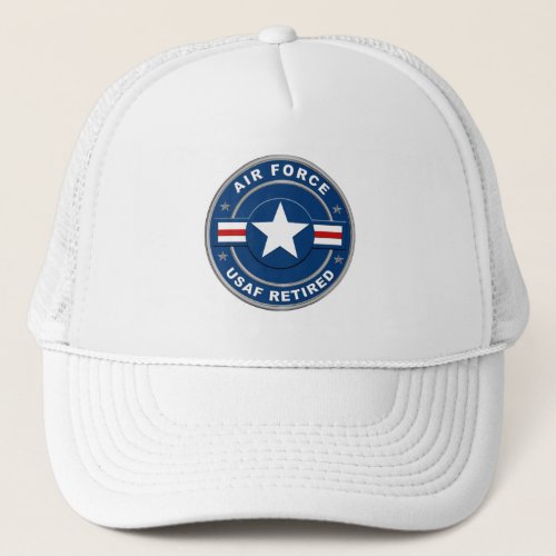 Air Force Retired Veteran Trucker Hat