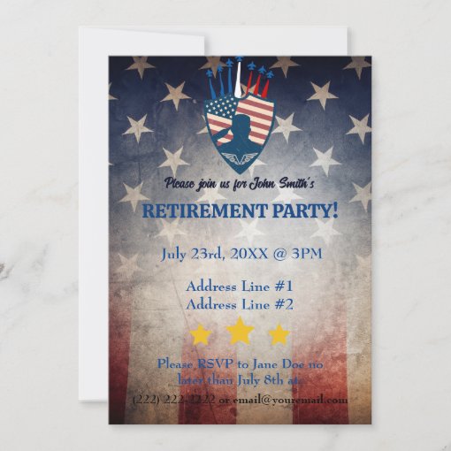 Air Force Retirement Invitations | Zazzle