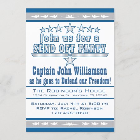 Air Force Send Off Deployment Party Invitation