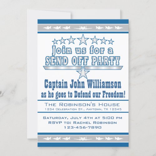Air Force Send Off Deployment Party Invitation