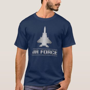 Air Force Silver F-15 Fighter Jet T-shirt by s_and_c at Zazzle