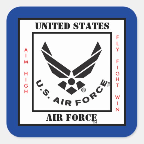 Air Force Symbol Square Sticker