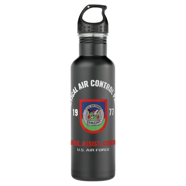Air Force TACP T Shirt Stainless Steel Water Bottle (Front)