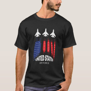 Air Force US Veterans 4th of July American Flag T-Shirt
