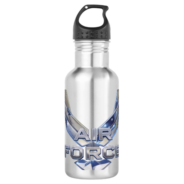 Air Force (USAF) Stainless Steel Water Bottle (Front)