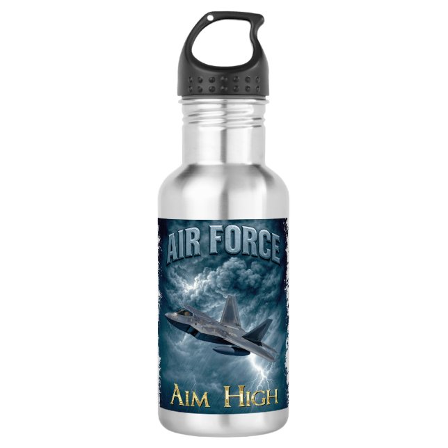 Air Force (USAF) Stainless Steel Water Bottle (Front)