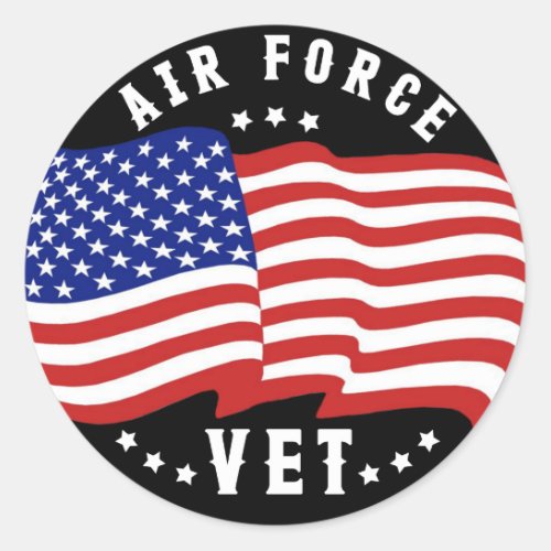 Air Force Vet Classic Round Sticker