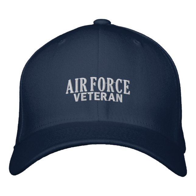 Air Force Veteran Embroidered Baseball Hat (Front)