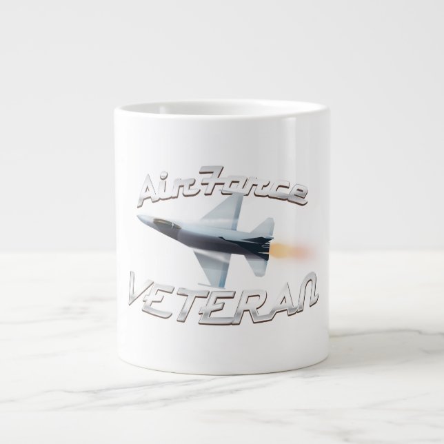 Air Force Veteran Giant Coffee Mug (Front)