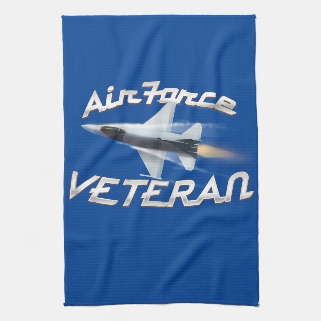Air Force Veteran Kitchen Towel (Vertical)