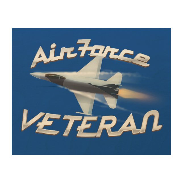 Air Force Veteran Wood Wall Art (Front)